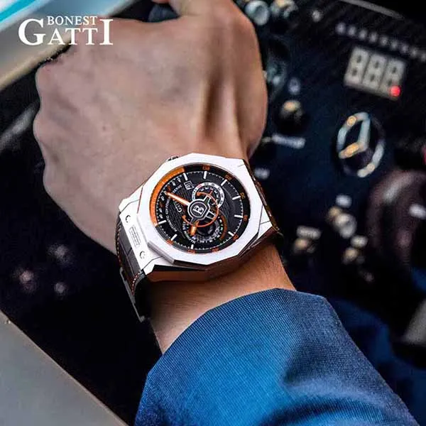 Đồng Hồ Nam Bonest Gatti King Speed B586012L Màu Đen Viền Cam - Đồng hồ - Vua Hàng Hiệu