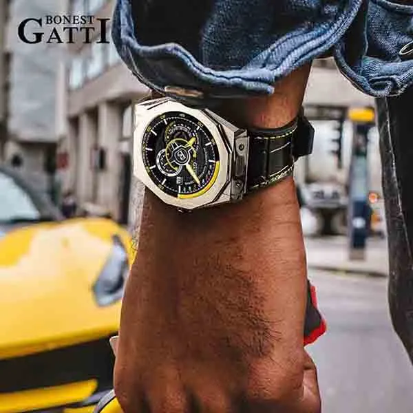Đồng Hồ Nam Bonest Gatti King Speed B586014L Màu Đen Viền Vàng - Đồng hồ - Vua Hàng Hiệu