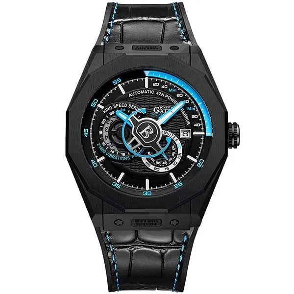 Đồng Hồ Nam Bonest Gatti King Speed B586016L Màu Đen Viền Xanh