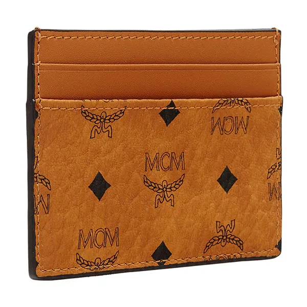 Ví MCM Card Case in Visetos Original Màu Nâu