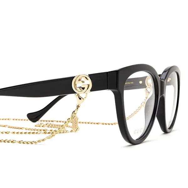 Kính Mắt Cận Gucci Eyewear Round Frame Glasses GG1024O 006 Tặng Kèm Dây, Màu Đen - Kính mắt - Vua Hàng Hiệu