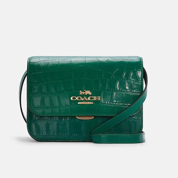 Túi Đeo Chéo Coach Brynn Flap Crossbody Màu Xanh Lá