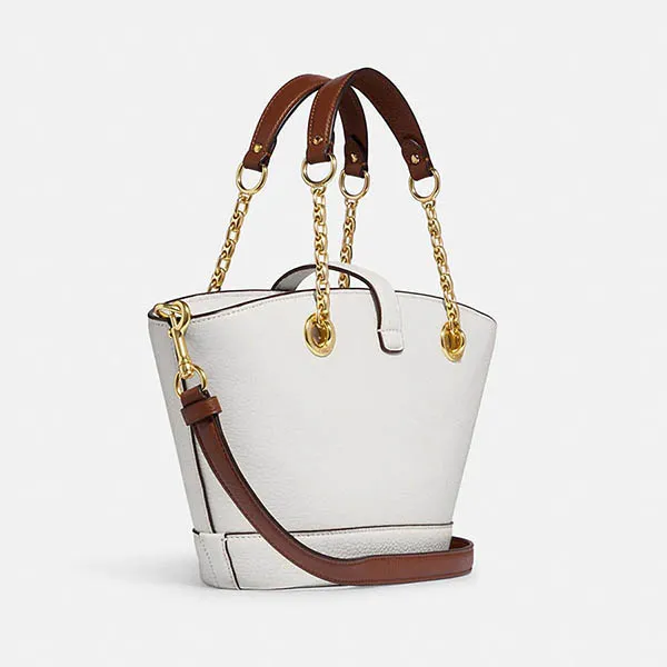 Túi Xách Tay Coach Lane Bucket In Colorblock Màu Trắng
