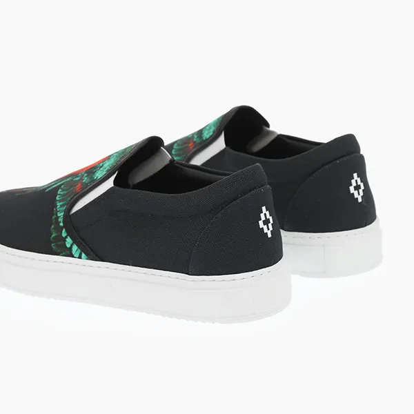 Giày Slip On Marcelo Burlon CMIA015R20FAB001155 Màu Đen Cánh Xanh Lá