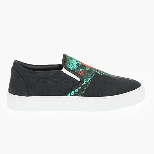 Giày Slip On Marcelo Burlon CMIA015R20FAB001155 Màu Đen Cánh Xanh Lá
