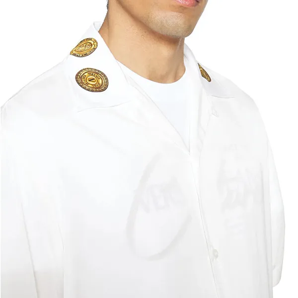 Áo Sơ Mi Versace Jeans Couture Men's Shirt With Maxi Print On The Back White 72GAL2BB NS097 G03 Màu Trắng Size 46