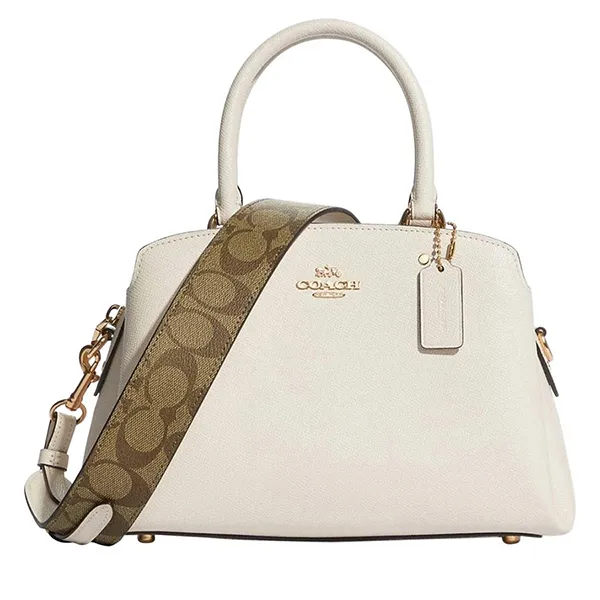 Túi Đeo Chéo Coach Carryall New Mini Lillie Carryall/Crossbody With Signature Canvas Màu Trắng