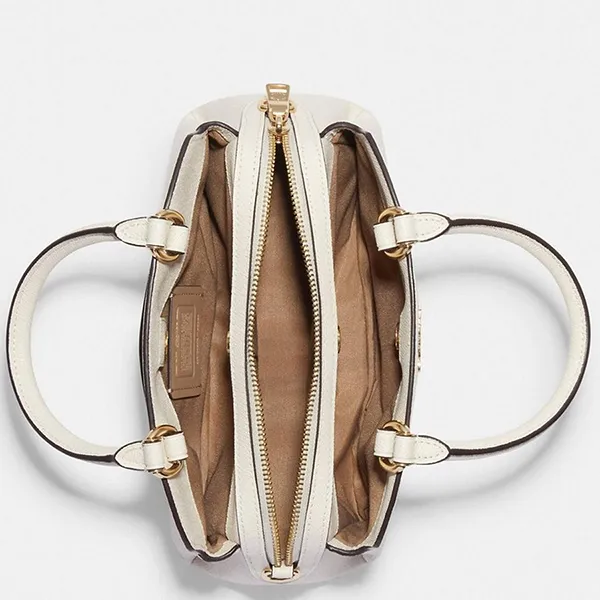 Túi Đeo Chéo Coach Carryall New Mini Lillie Carryall/Crossbody With Signature Canvas Màu Trắng