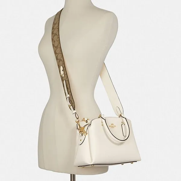 Túi Đeo Chéo Coach Carryall New Mini Lillie Carryall/Crossbody With Signature Canvas Màu Trắng