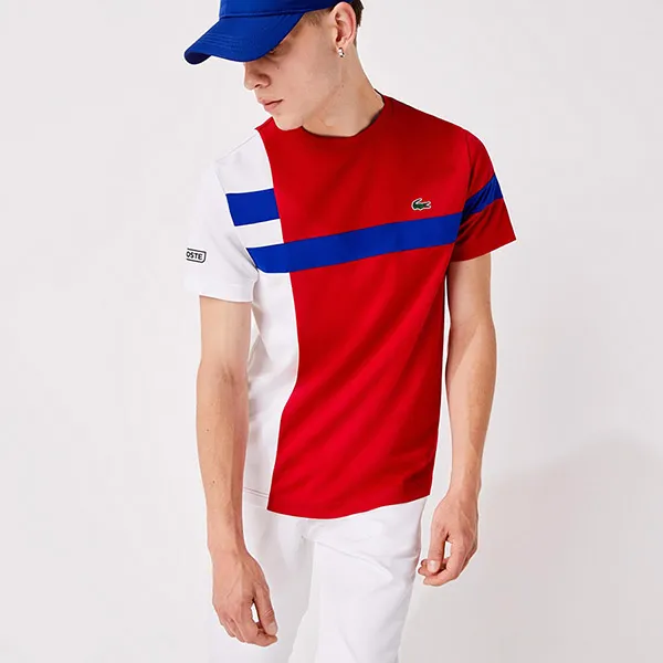 Áo Phông Lacoste Men's T-Shirt Sport Ultra Dry TH2070-GSL Đỏ/Trắng Size XS