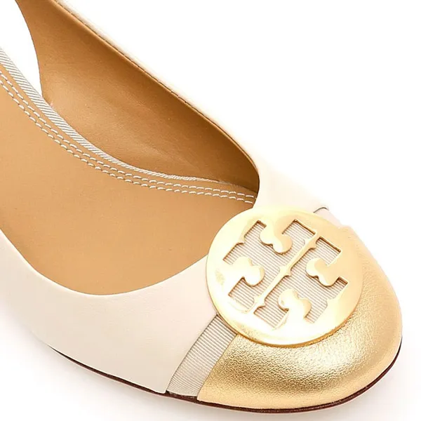 Giày Cao Gót Tory Burch Minnie Slingback Màu Kem Size 37 - Giày - Vua Hàng Hiệu