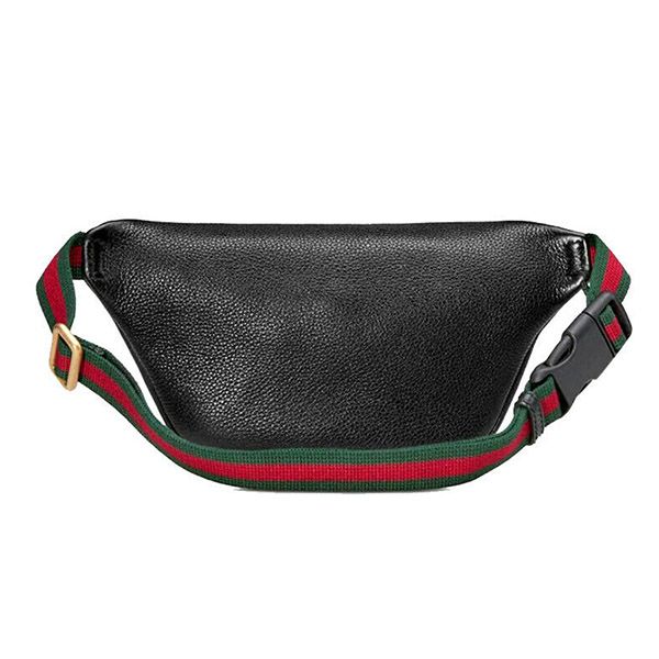 Túi Đeo Chéo Gucci Logo-Print Leather Belt Bag Màu Đen Size Mini - 4