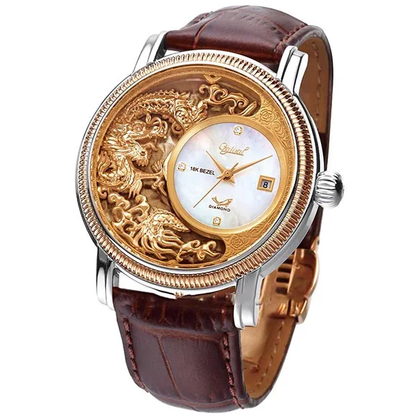 Đồng Hồ Nam Ogival OG358-18.965A42GSR-GL 18K Bezel 42G Rồng 3D - Đồng hồ - Vua Hàng Hiệu