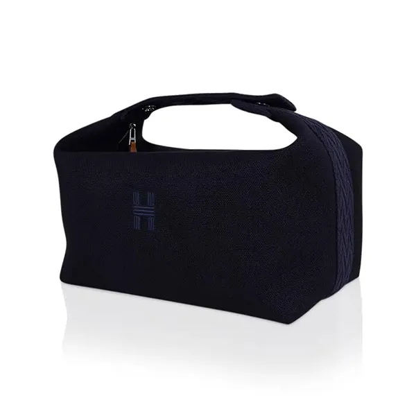 Túi Cầm Tay Nữ Hermès Bride A Brac Case Size PM Màu Xanh Navy