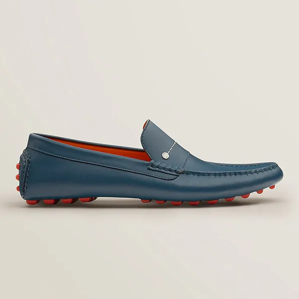 Giày Lười Hermès Mocca Enzo Loafer Màu Xanh Navy Size 41.5 N-LV