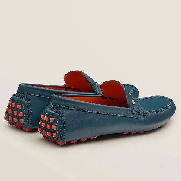 Giày Lười Hermès Mocca Enzo Loafer Màu Xanh Navy Size 41.5 N-LV