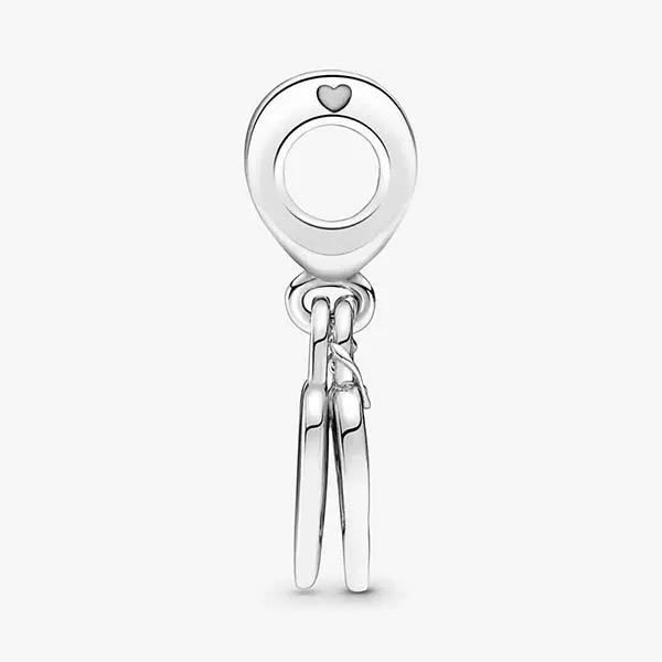 Hạt Vòng Charm Pandora Rose Heart Padlock Dangle 790086C00 Màu Bạc