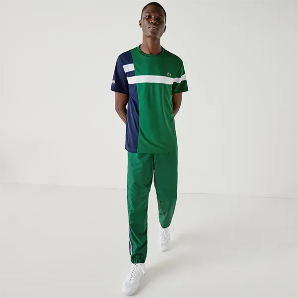 Áo Phông Lacoste Men's T-Shirt Sport Ultra Dry TH2070-DDW Màu Xanh Green/Navy Size XS