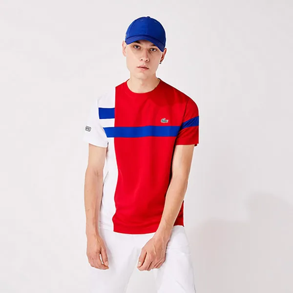 Áo Phông Lacoste Men's T-Shirt Sport Ultra Dry TH2070-GSL Đỏ/Trắng Size XS