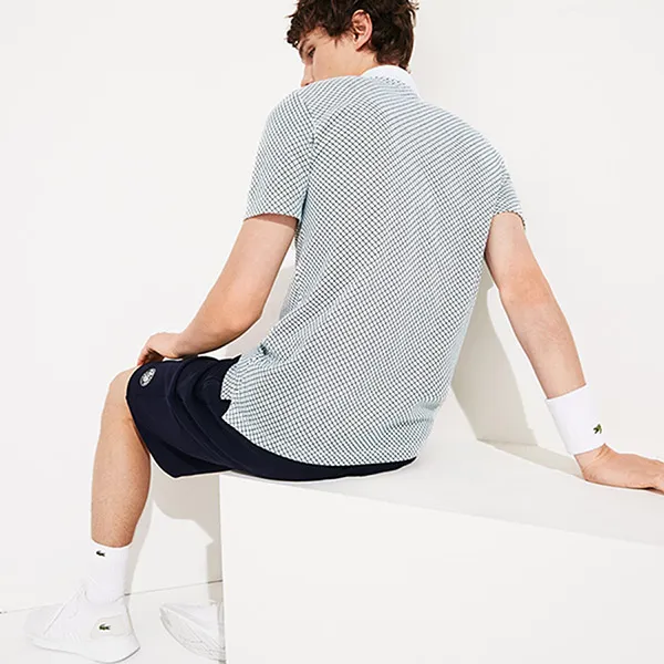 Áo Polo Lacoste Men's Sport Roland Garros Print Cotton Polo Shirt PH3634-YN7 Màu Trắng Kẻ Size M - Thời trang - Vua Hàng Hiệu