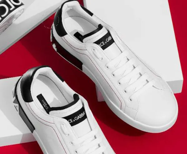 Giày Thể Thao Dolce & Gabbana D&G Calfskin Nappa Portofino Sneakers Size 42