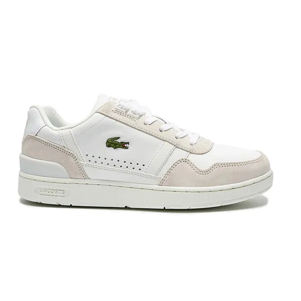 Giày Thể Thao Lacoste T-Clip 0721 Màu Trắng Nâu Size 40.5