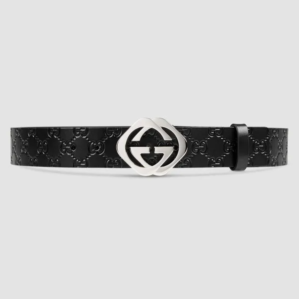 Thắt Lưng Gucci Ssima Belt With Square G Màu Đen Bản 3.8cm Size 85 - Thắt lưng - Vua Hàng Hiệu