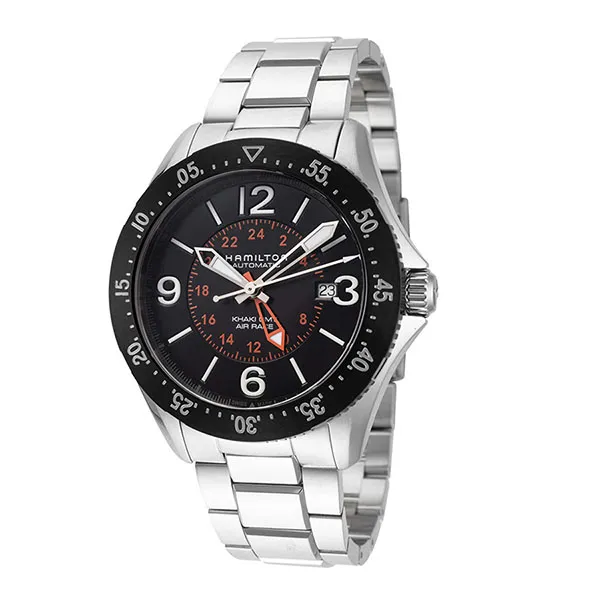 Đồng Hồ Nam Hamilton Broadway Khaki Aviation Worldtimer Men's Watch H76755131 Màu Bạc Mặt Đen - Đồng hồ - Vua Hàng Hiệu