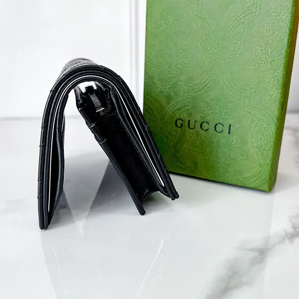 Ví Gucci GG Marmont Quilted Leather Wallet Womens Black Màu Đen
