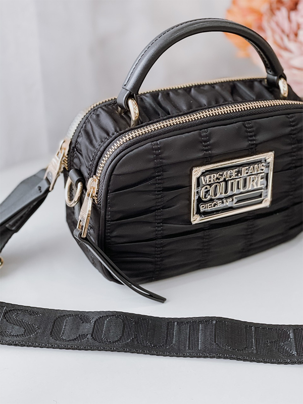 Túi Xách Versace Jeans Couture Crunchy Crossbody Bag Nylon Black Màu Đen - 4