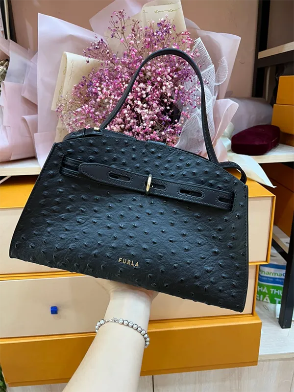 Túi Xách Furla Margherita Top Handle M Pergamena Nero Màu Đen