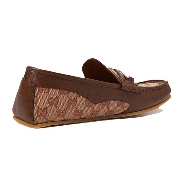 Giày Lười Gucci Men's Loafer With Interlocking G Horsebit In Brown Leather Màu Nâu Size 40.5 - 1