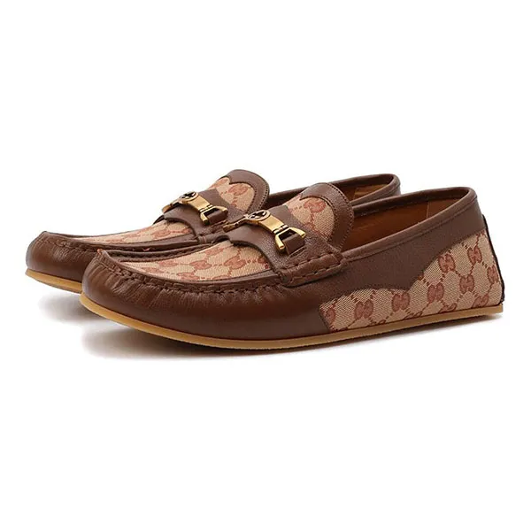 Giày Lười Gucci Men's Loafer With Interlocking G Horsebit In Brown Leather Màu Nâu Size 40.5 - 3