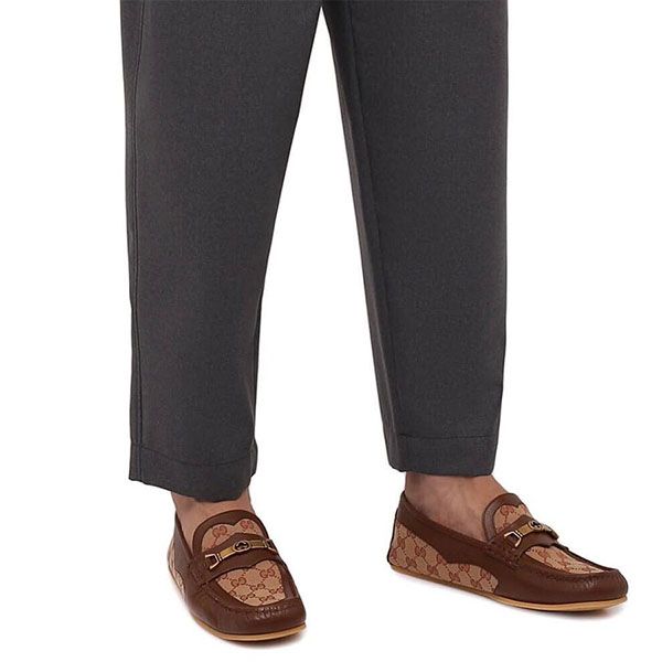 Giày Lười Gucci Men's Loafer With Interlocking G Horsebit In Brown Leather Màu Nâu Size 40.5 - 4