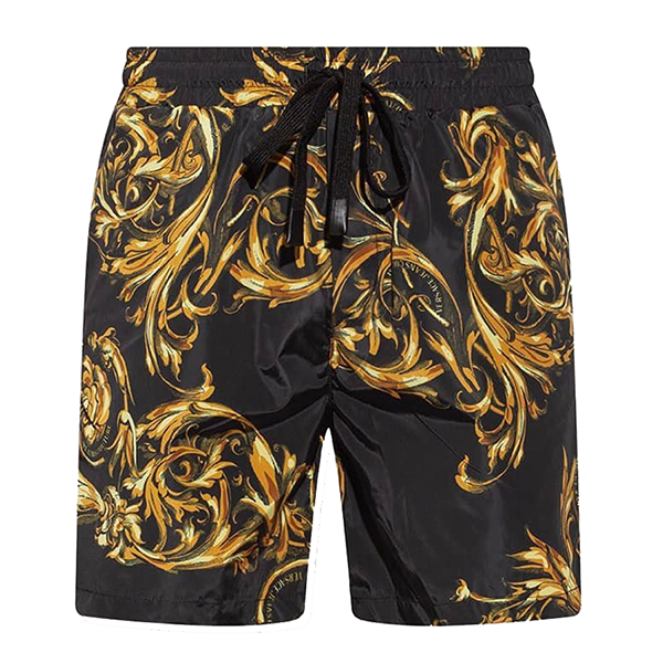 Quần Shorts Versace Jeans Couture Herren With Regalia Baroque Motif In Schwarz Màu Đen Vàng - 2