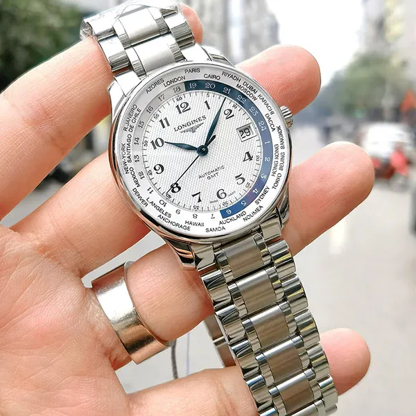 Đồng Hồ Nam Longines Master Worldtime L2.631.4.70.6 Watch 38.5mm Màu Bạc - Đồng hồ - Vua Hàng Hiệu