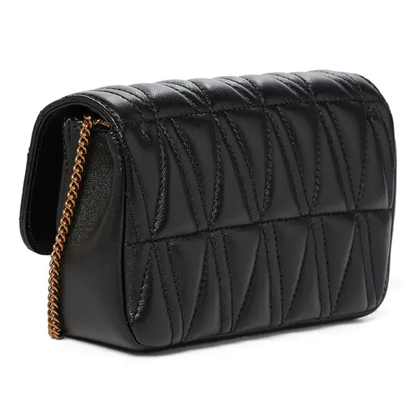 Túi Đeo Chéo Versace Virtus Quilted Nappa Leather Pouch Màu Đen Size 17
