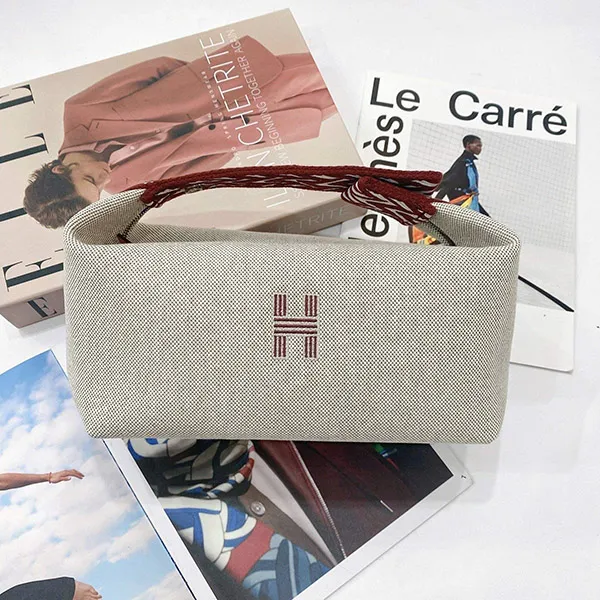 Túi Cầm Tay Nữ Hermès Bride A Brac Case Size PM Màu Trắng Xám - Túi xách - Vua Hàng Hiệu