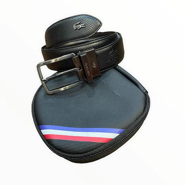 Thắt Lưng Lacoste Men's RC4002 Black 002 Belt Màu Đen Size 110