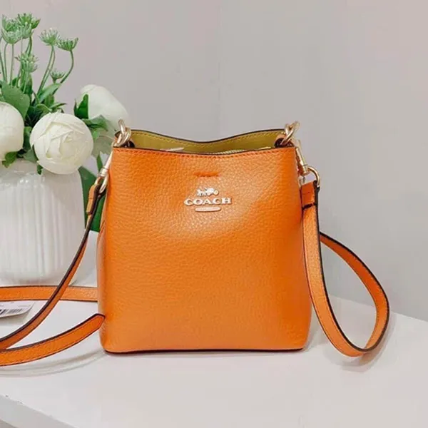 Túi Đeo Chéo Coach Small Town Bucket Bag Candied Orange C7266 Màu Cam