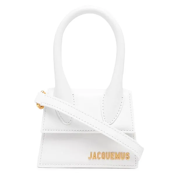 Túi Xách Jacquemus Le Chiquito Signature Leather Mini Handbag 213BA001-3000 100 Size 12 Màu Trắng - 1