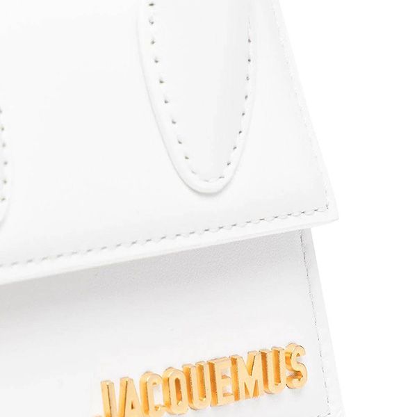 Túi Xách Jacquemus Le Chiquito Signature Leather Mini Handbag 213BA001-3000 100 Size 12 Màu Trắng - 3