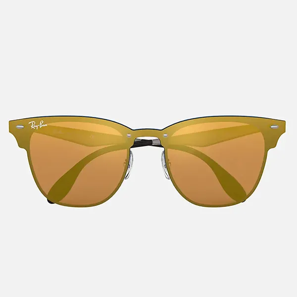 Kính Mát Rayban Blaze Clubmaster Blue Dark Orange Mirror RB3576N 90377J 47-27 Màu Cam