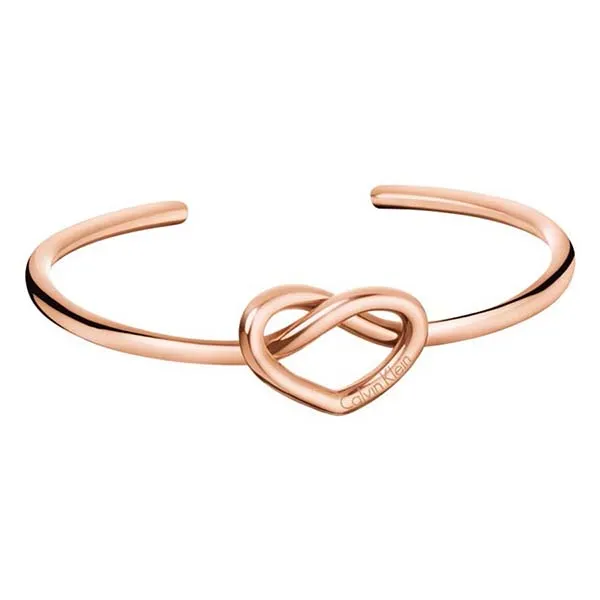 Vòng Đeo Tay Calvin Klein CK Charming Open Bangle KJ6BPF1001XS Màu Vàng Hồng