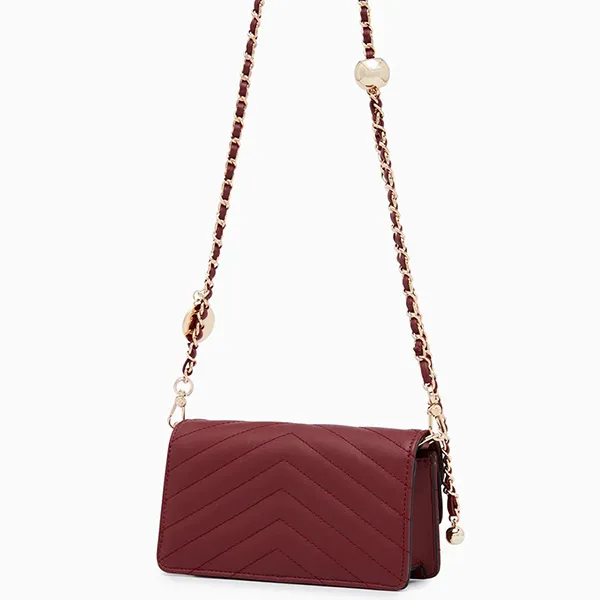 Túi Đeo Chéo Lyn Irisa Mini Crossbody Bags LL22CBF151 Màu Đỏ Đậm