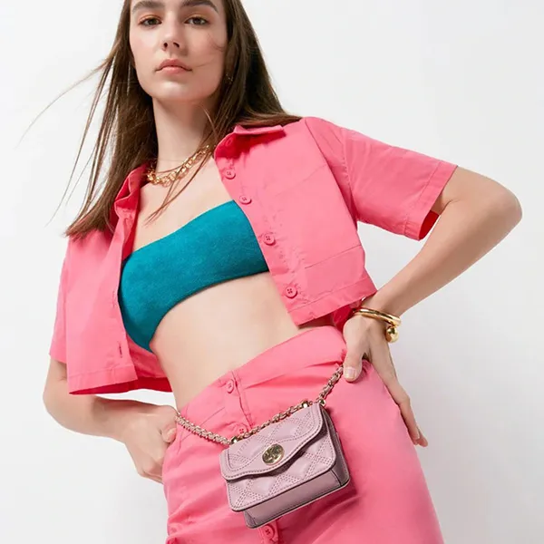 Túi Đeo Chéo Lyn Harper Coin Purse With Chain Wallets LL22CWF060 Màu Hồng