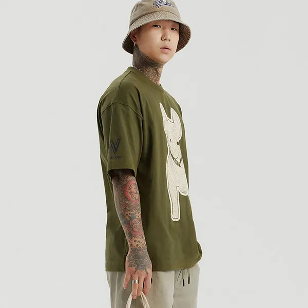 Áo Phông LifeWork Silket Racket Green Short - Tshirt LW215TS982 Màu Xanh Rêu Size S - Thời trang - Vua Hàng Hiệu