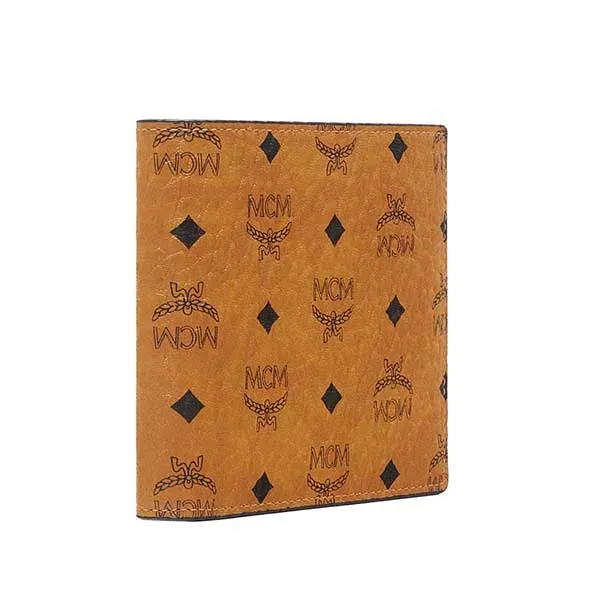 Ví MCM Bifold Wallet In Visetos Original Small Cognac Màu Nâu