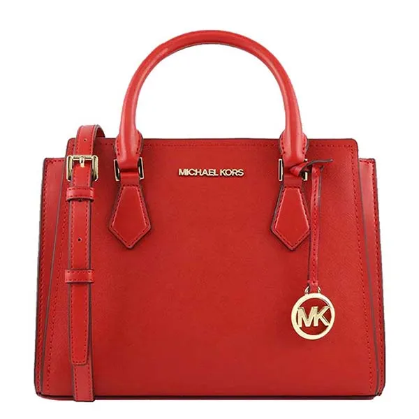 Túi Xách Michael Kors MK Hope Medium Satchel Shoulder Ever Red Leather