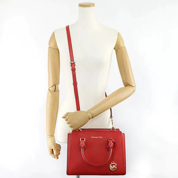 Túi Xách Michael Kors MK Hope Medium Satchel Shoulder Ever Red Leather